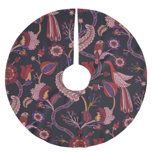 Fantasy Flowers Natural Paisley Seamless Brushed Polyester Tree Skirt