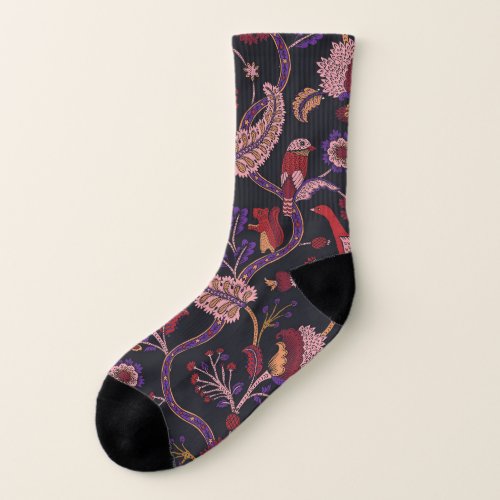 Fantasy Flowers Natural Paisley Seamless Socks