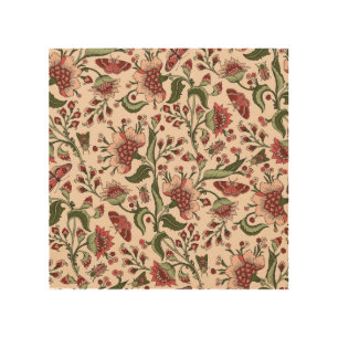 Fantasy Flowers Paisley Hand Drawn Wood Wall Art