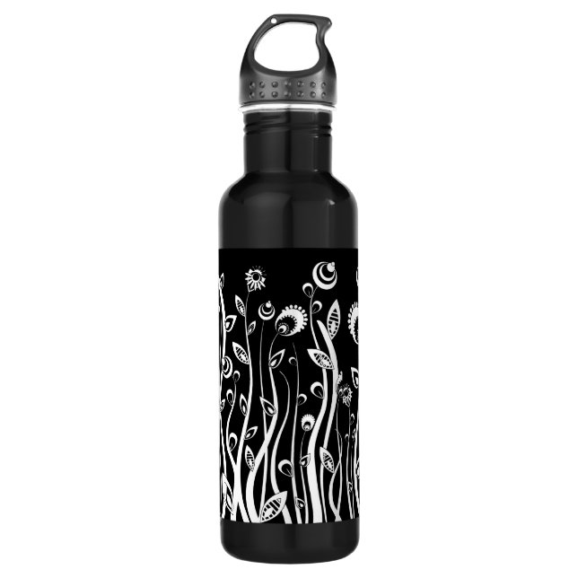fantasy flowers water bottle (Front)