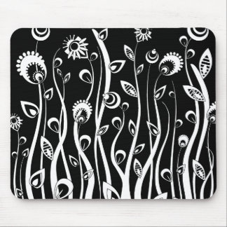 fantasy flowers_white mouse pad