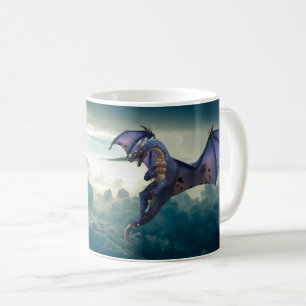 Fantasy Flying Dragon Clouds Coffee Mug