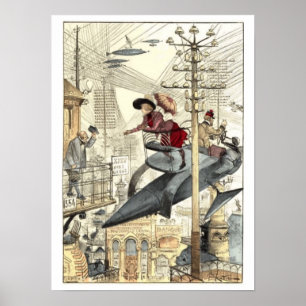 Fantasy Flying Machines Poster