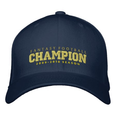 Fantasy Football 2009-2010 Champs Embroidered Baseball Hat