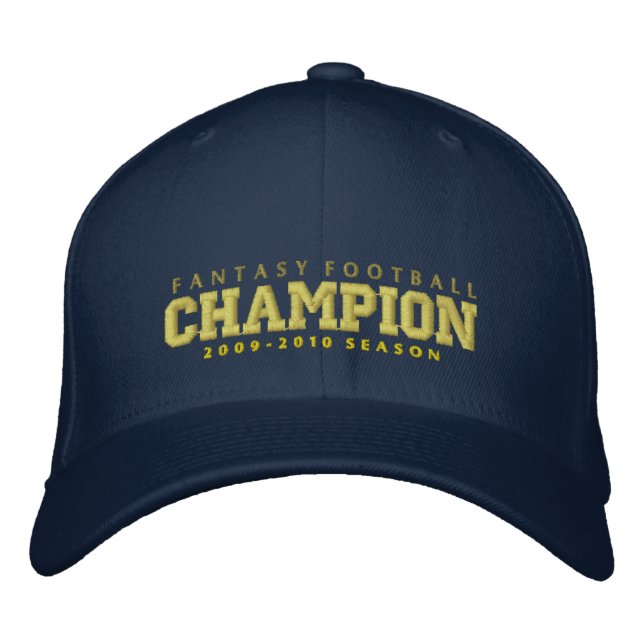 Fantasy Football 2009-2010 Champs Embroidered Baseball Hat (Front)