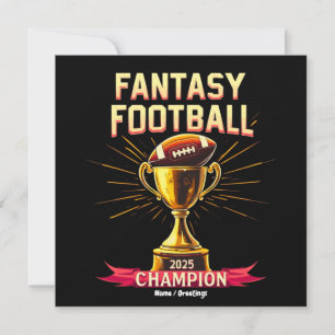 Fantasy Football 2025 Funny Champ Football Design Invitation