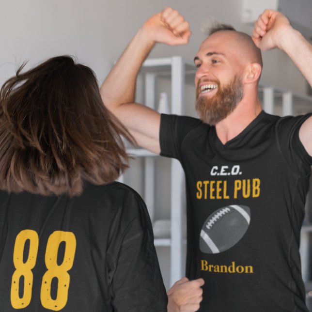 Fantasy Football/Backyard Bar Gold Customizable T-Shirt (Creator Uploaded)