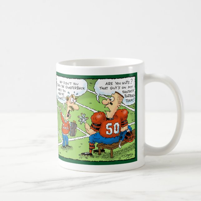 Fantasy Football Cartoon Coffee Mug (Right)