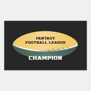 Fantasy Football Champ (customizable) Rectangular Sticker