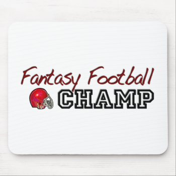 Fantasy Football Champ Mouse Pad by worldsfair at Zazzle