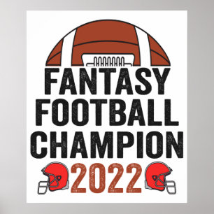 Fantasy Football Champion 2022 Football Lover Poster