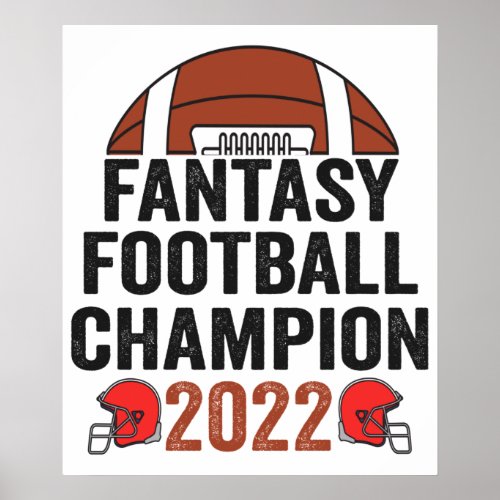 Fantasy Football Champion 2022 Football Lover Poster