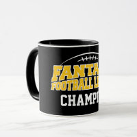 Fantasy Football Champion - Black and Yellow Gold