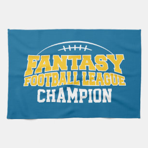 Fantasy Football Champion - Blue and Yellow Gold Towel