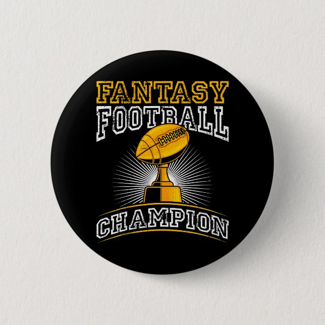 Fantasy Football Champion Button (Front)