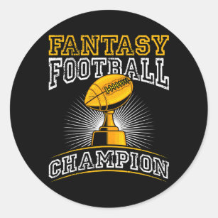 Fantasy Football Champion Classic Round Sticker