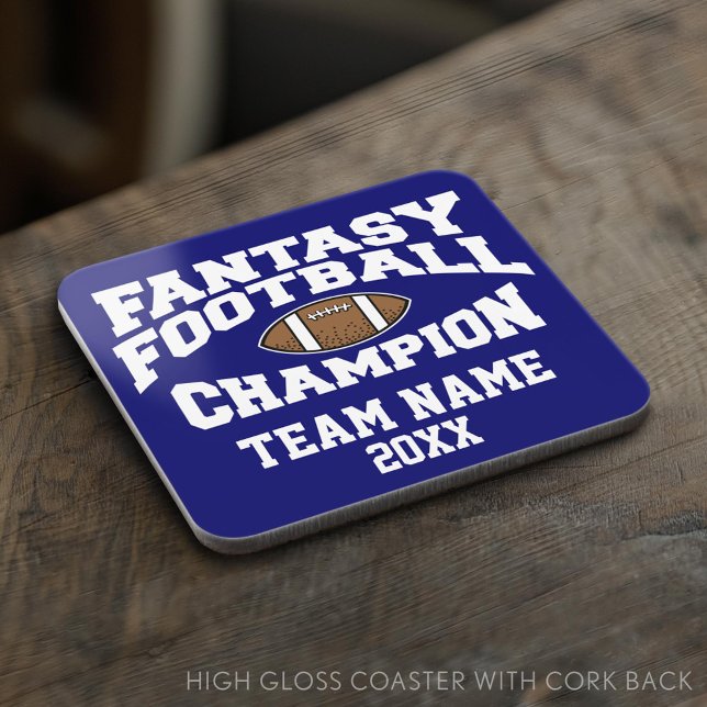 Fantasy Football Champion - Customize Beverage Coaster (Custom Coaster)