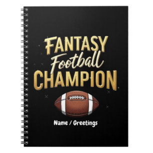 Fantasy Football Champion Dominate Like A Pro Notebook