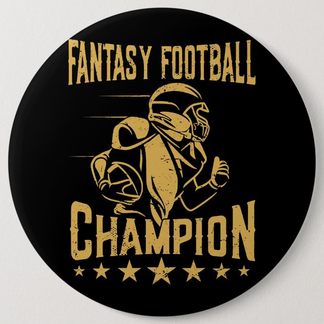 Fantasy Football Champion Funny Fantasy Football C Button (Front)