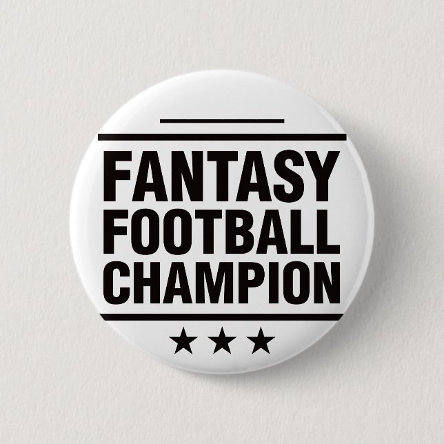 Fantasy Football Champion! Pinback Button (Front)