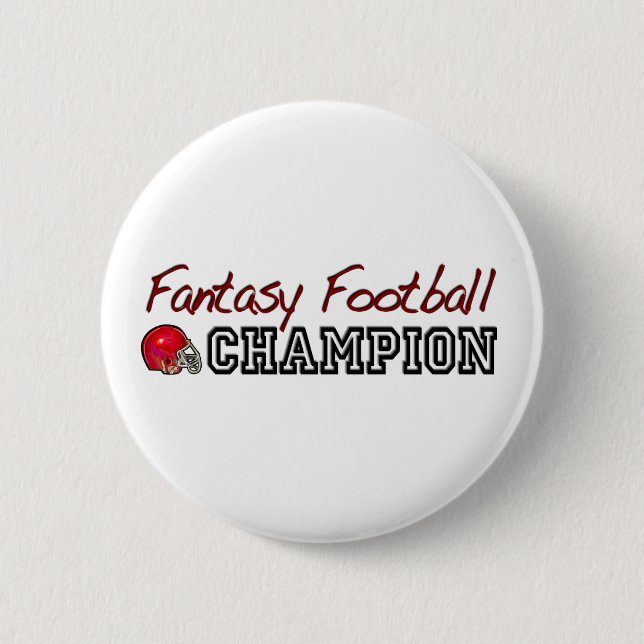 Fantasy Football Champion Pinback Button (Front)