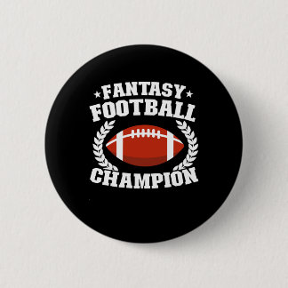 Fantasy Football Champion Player Funny Champ Gift Button