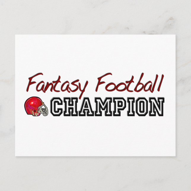 Fantasy Football Champion Postcard (Front)