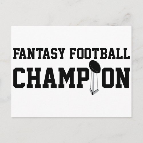 Fantasy Football Champion Postcard