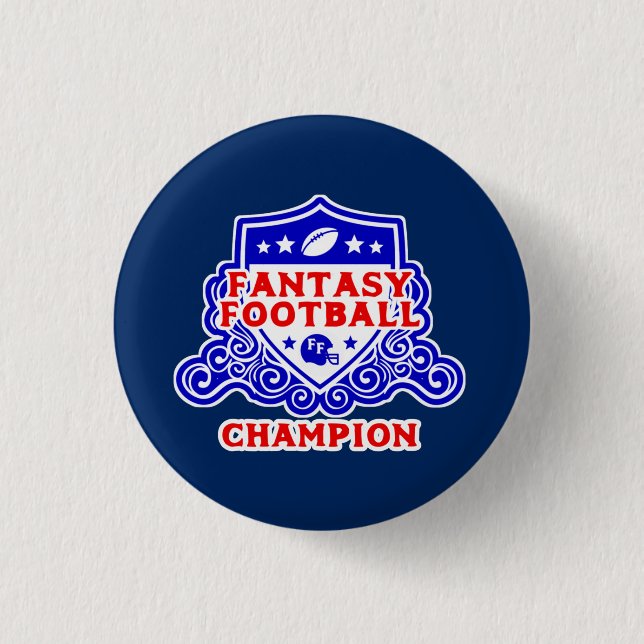 Fantasy Football Champion Shield Button (Front)