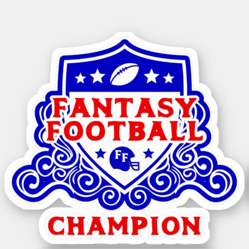 Fantasy Football Champion Shield Sticker