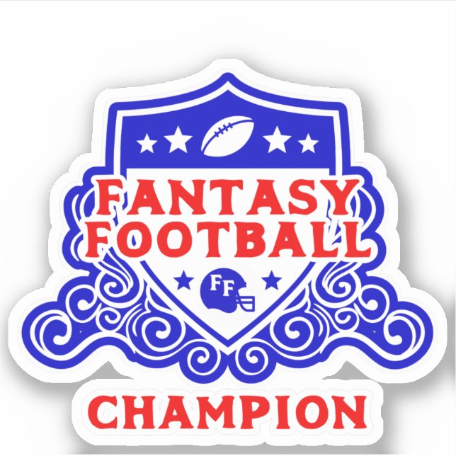 Fantasy Football Champion Shield Sticker (Front)