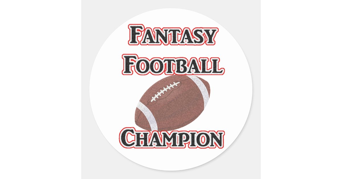 Fantasy Football Champion Stickers Zazzle