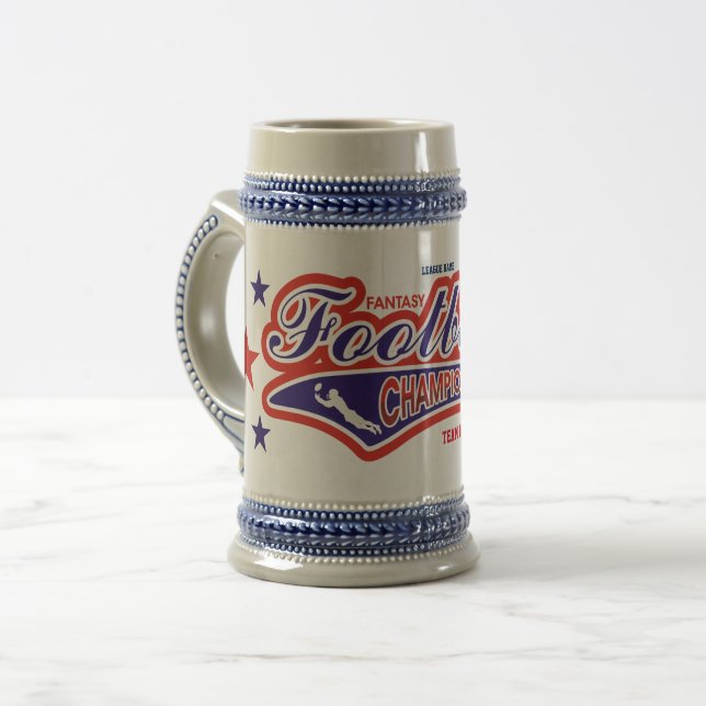 Fantasy Football Champion Swash Beer Stein (Front Left)