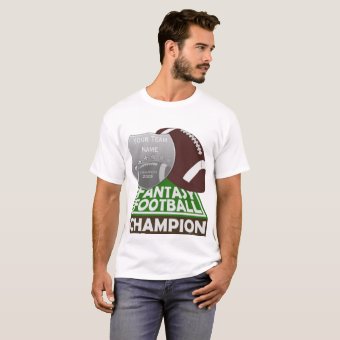 Fantasy Football Champion T-Shirt White | Zazzle