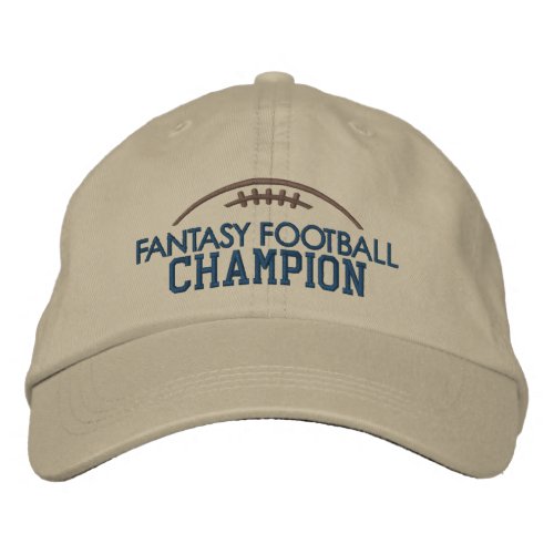 Fantasy Football Champion with Modern Football Embroidered Baseball Cap