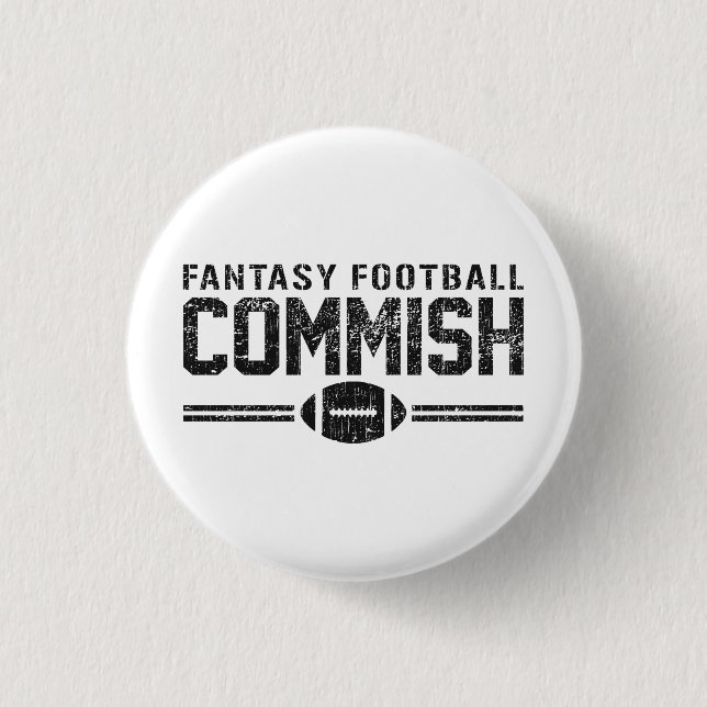 Fantasy Football Commish Button (Front)