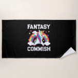 Fantasy Football Commish Funny Dabbing Unicorn Dra Beach Towel<br><div class="desc">Fantasy Football Commish Funny Dabbing Unicorn Draft Champ T-Shirt</div>