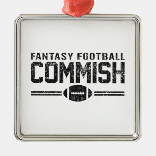 Fantasy Football Commish Metal Ornament