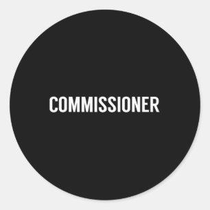 Fantasy Football Commissioner Classic Round Sticker