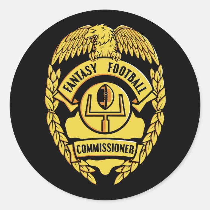 Fantasy Football Commissioner Classic Round Sticker