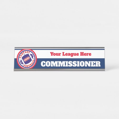 Fantasy Football Commissioner Desk Name Plate