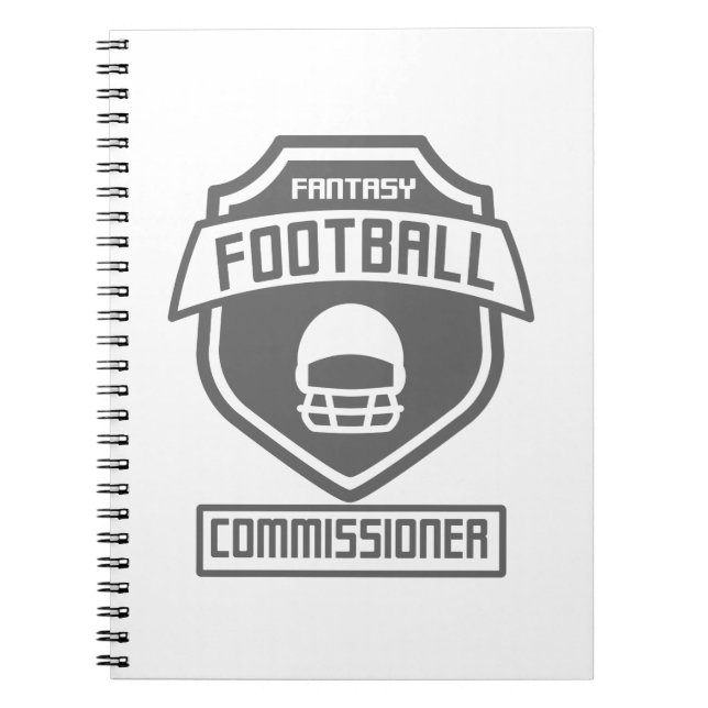 fantasy-football-commissioner-gray-01 notebook (Front)