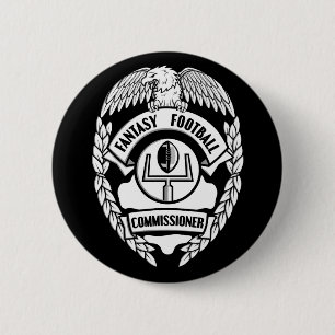 Fantasy Football Commissioner Pinback Button