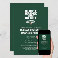 Don't Drink And Draft Fantasy Football Vintage Drink Flask