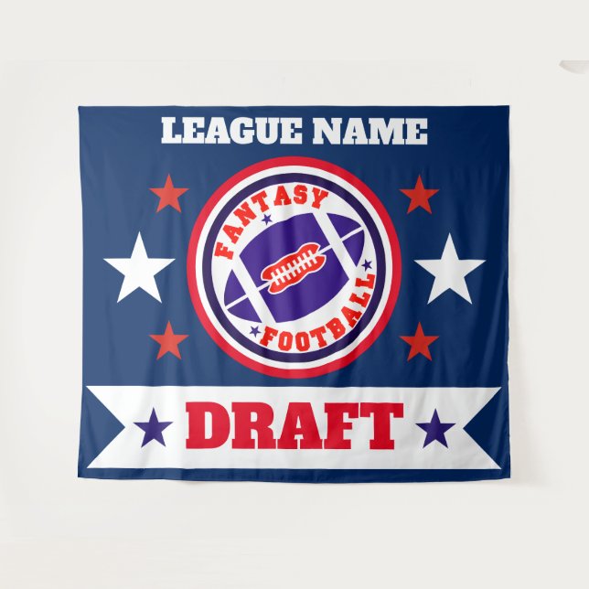 Fantasy Football Draft Background Tapestry (Front (Horizontal))