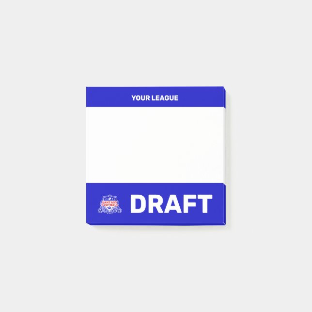 Fantasy Football Draft Board Post-it Notes (Front)