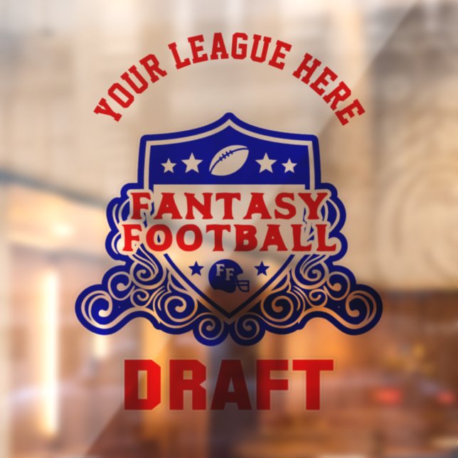 Fantasy Football Draft Logo Window Cling (Sheet 2)