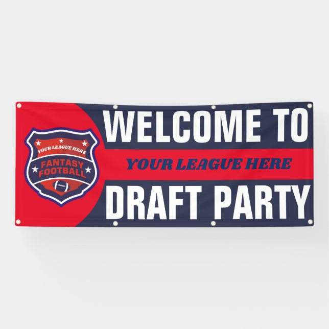 Fantasy Football Draft Party Banner (Horizontal)