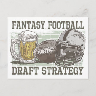 Fantasy Football Draft Strategy Postcard