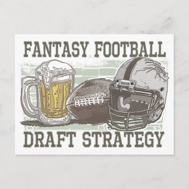 Fantasy Football Draft Strategy Postcard (Front)